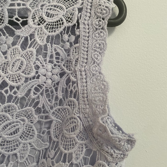 Lavender lace Nanette Lepore blouse - Picture 5 of 13